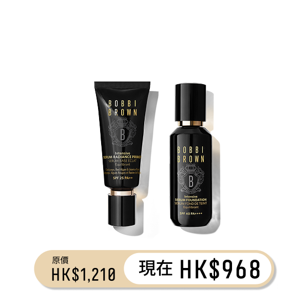 Model applying Skin Long-Wear Weightless Foundation to skin with a foundation brush